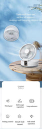 BreezeMate Portable Wall-Hanging Rechargeable Folding Fan