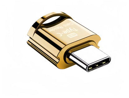 Type C Micro SD Card Reader, USB C TF Card Reader Adapter with Keychain, Compatible with MacBook, iPhone 15,Laptops