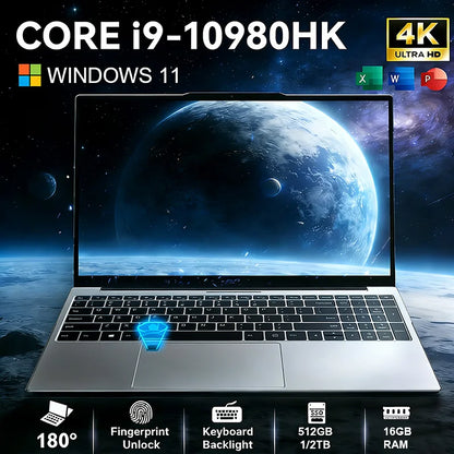 2026 15.6" Intel Core i9 10980HK Gaming Laptop - ElectronAge