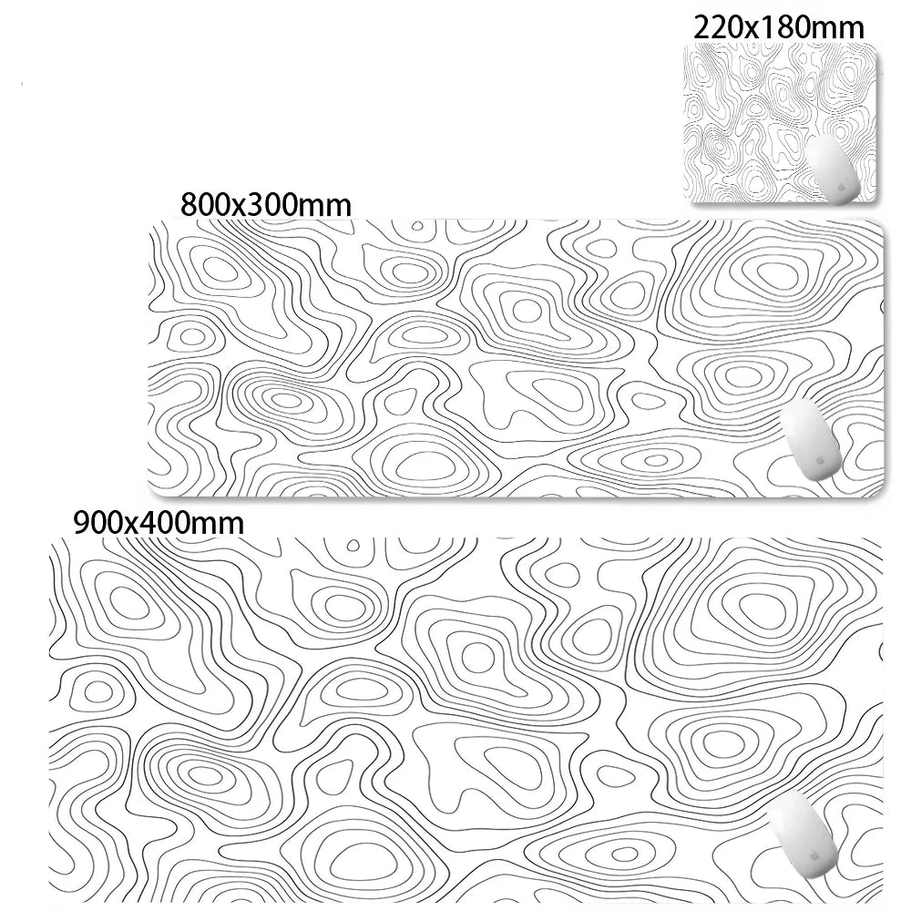 Admisitr XXL Desk Mat Black And White Strata Liquid Mousepad - ElectronAge
