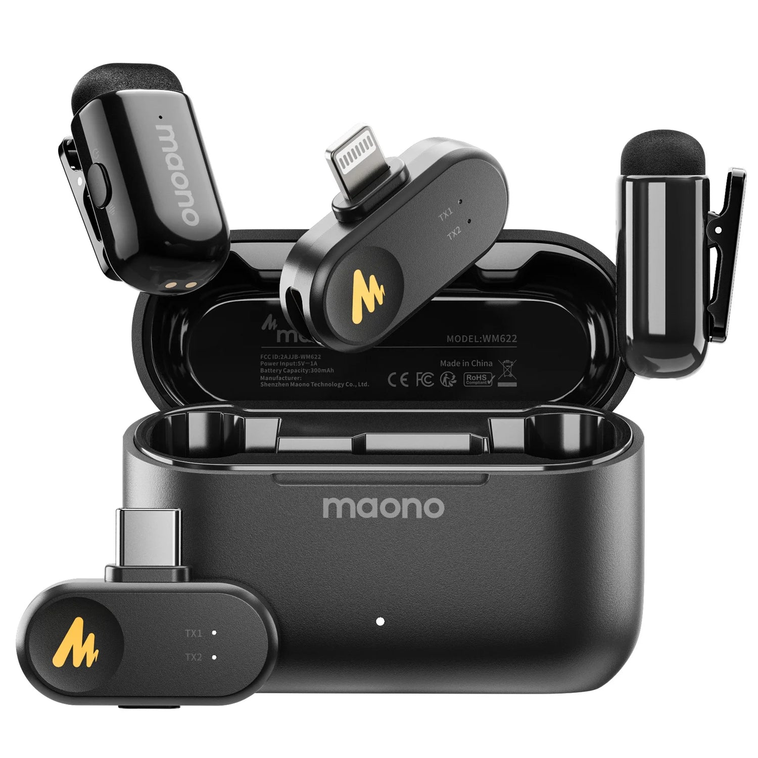maono T1mini Wireless Lapel Microphone for Phone-Noise Cancellation - ElectronAge