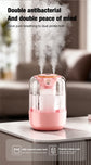 2200ML Air Humidifier USB Double Spray Port Mist Spray Heavy Fog Aroma Diffuser Essential Oils Color Light for Home Bedroom Gift