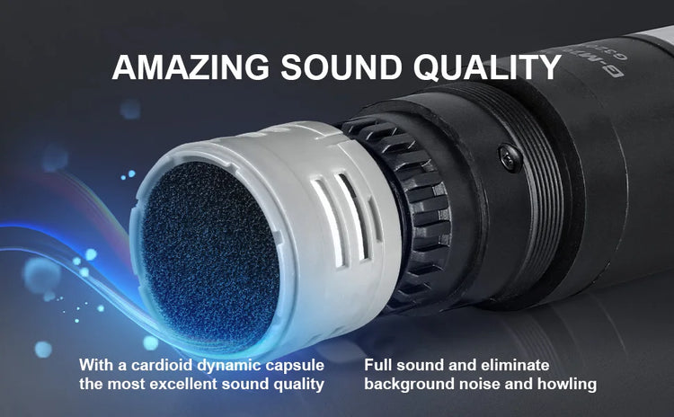Wireless Microphone G-MARK G320AM Professional UHF 2 Channels Karaoke Mic - ElectronAge