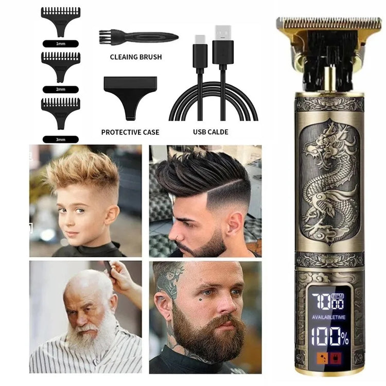Beard Trimmer Hair Clippers Cordless Hair Cutting Barber Shaving Machine - ElectronAge