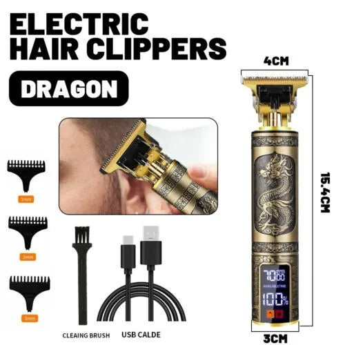 Beard Trimmer Hair Clippers Cordless Hair Cutting Barber Shaving Machine - ElectronAge