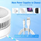 7200mAh Telescopic Foldable Fan Wireless USB Rechargeable Battery Low Noise Fan Height Adjustable Outdoor Portable Small Fans