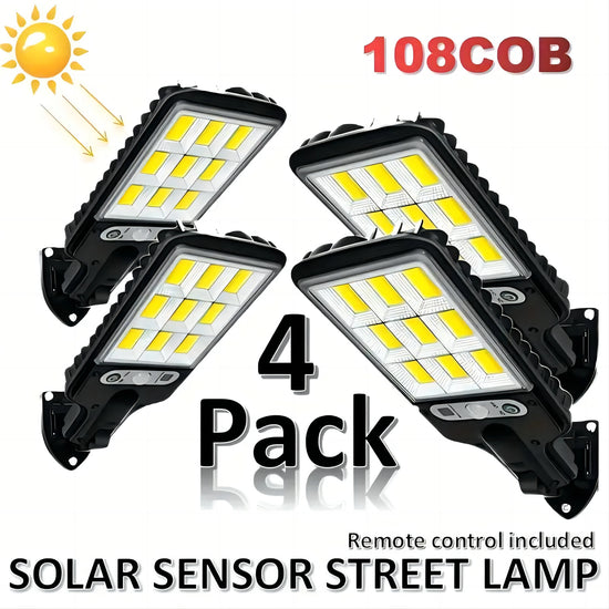 4pcs high-brightness floodlight, 108 lamp beads COB chip, IP44 waterproof, home commercial multi-scene lighting
