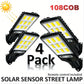 4pcs high-brightness floodlight, 108 lamp beads COB chip, IP44 waterproof, home commercial multi-scene lighting