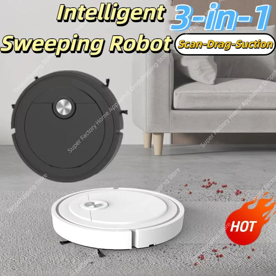 3-in-1 Scan Drag Suction Intelligent Sweeping Robot Wide Range Dust Pet Hair Cleaner Rechargeable Fully Automatic Vacuum 2026