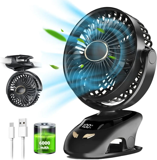 WO.Poblwc Small Desk Clip On Fan