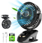 WO.Poblwc Small Desk Clip On Fan