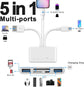 5-in-1 Memory Card Reader, USB OTG Adapter & SD Card Reader for iPhone/iPad, USB C and USB A Devices