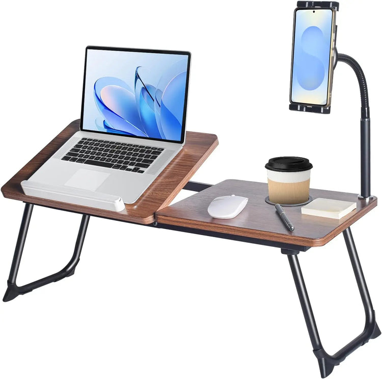 28.7" Adjustable Laptop Desk Stand with Phone Mount - ElectronAge