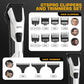 Professional Cordless Hair Clippers and Trimmer Set for Men, Fade White Barber Kit with Accessories