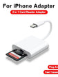 2-in-1 Lightning Flash Card Reader TF Reader 2-in1 Slot for iPhone/iPad, Suitable for Memory Card/Mini SD Card Adapter
