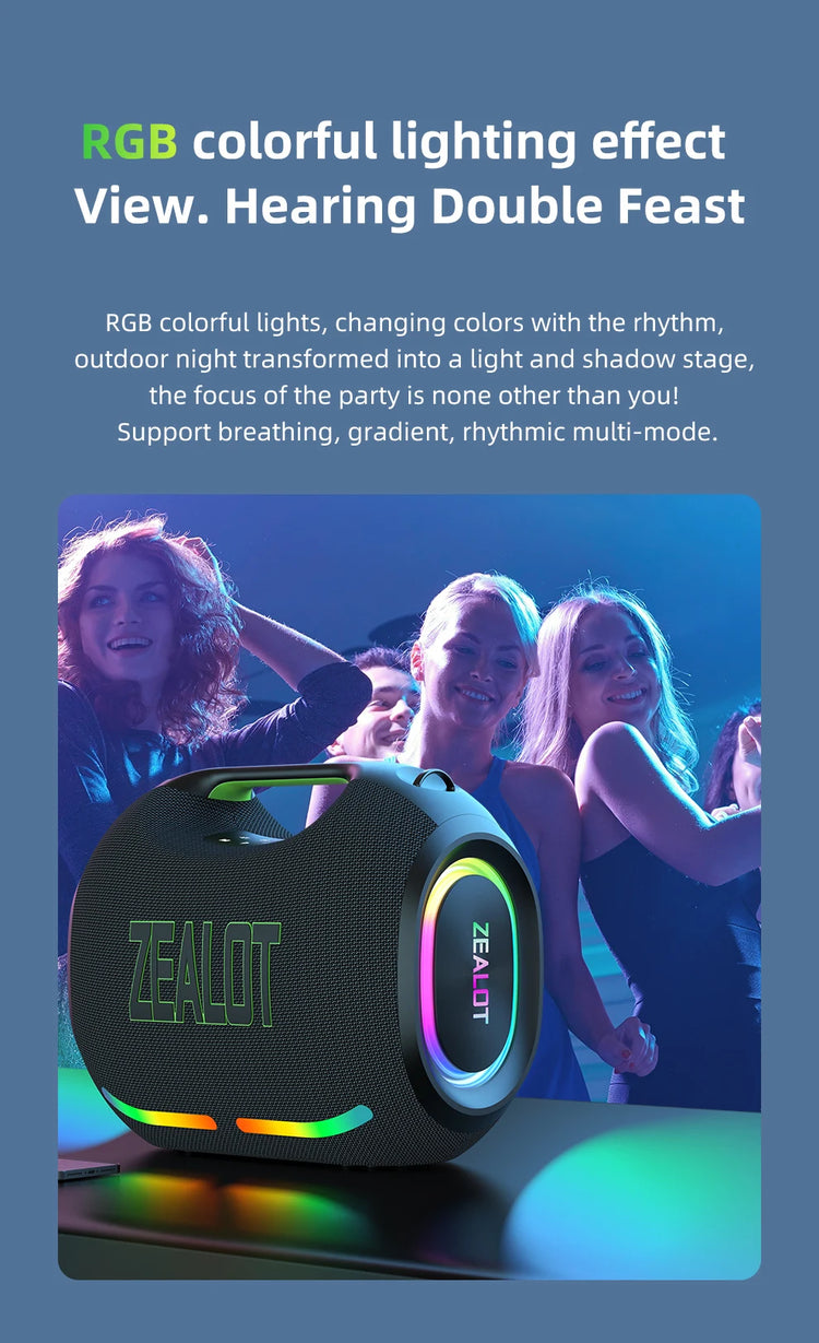 ZEALOT-ZE21 250W Big Power Wireless TWS Subwoofer - ElectronAge