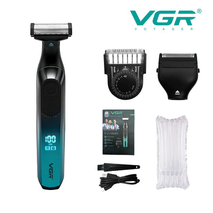 VGR Electric Shaver Rechargeable Shaving Machine Portable Beard Trimmer IPX6 Waterproof Face Shaver Safety Trimmer for Men V-361