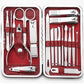19-Piece Home Nail Clipper Set Large Dead Skin Pliers Diagonal Small Eyebrow Clipper with Leather Sleeve for Personal Grooming