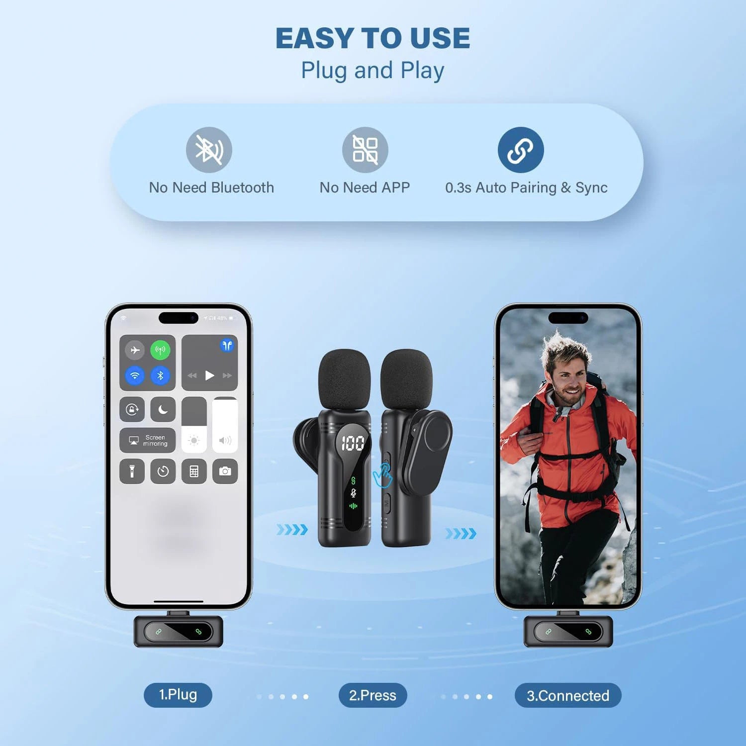 Tahnuhna Professional Wireless Lavalier Microphone - ElectronAge