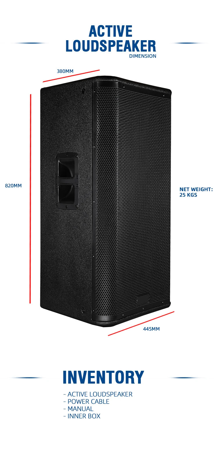 KW12S 15 Inch Professional Audio Sound Box - ElectronAge