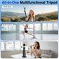 Auto Face Tracking Selfie Stick Tripod with Light, 360° Rotation for iPhone, Remote Control for Vlog Live Stream