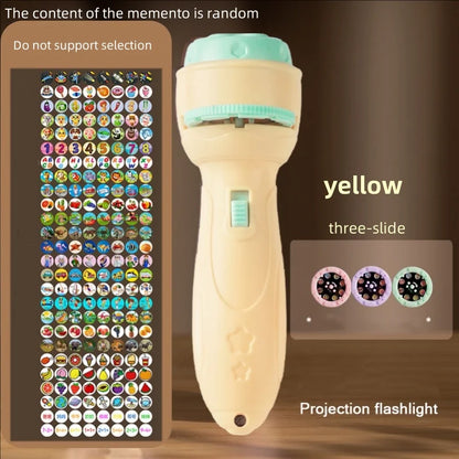 Projector flashlight Early education educational development toy children&
