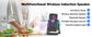5 In 1 Auto-induction Wireless Induction Speaker 8 RGB Light Phone Stand Surround Sound Portable Bluetooth Phone Holder