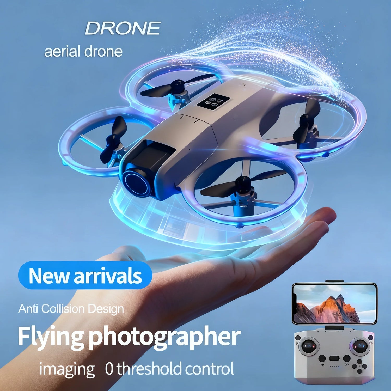 Beginner-Friendly Aerial Drone with Anti-Collision Design - ElectronAge
