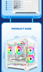 Power Train  Coloured Glaze PC Case Sea View Room 270°full view without column  Desktop Chassis Support 240  Water Cooler