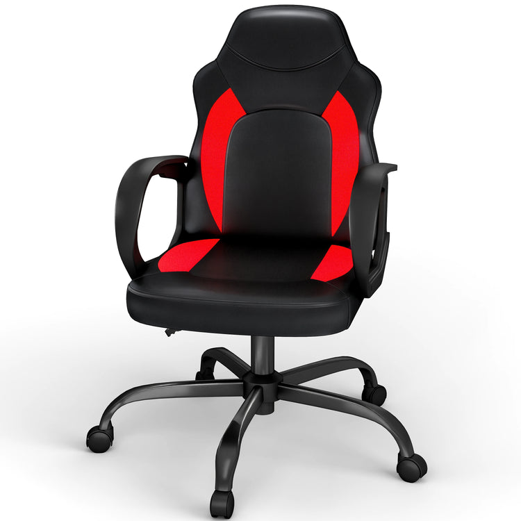 Ergonomic Gaming Chair with PU Leather Adjustable Swivel - ElectronAge