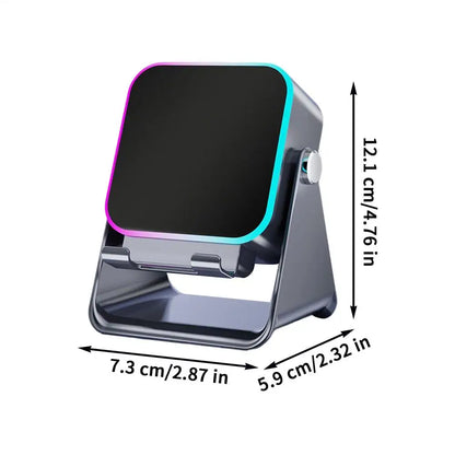 2026 Induction Speaker With Light Foldable Station Phone Speaker Stand 10W For Home Office Travel Christmas Birthday Men Women