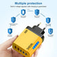 240W 5 In 1 Gan Desktop Charger 3PD 2 USB Fast Charging EU/US Charger Display Light For Iphone Samsung Xiaomi Huawei New