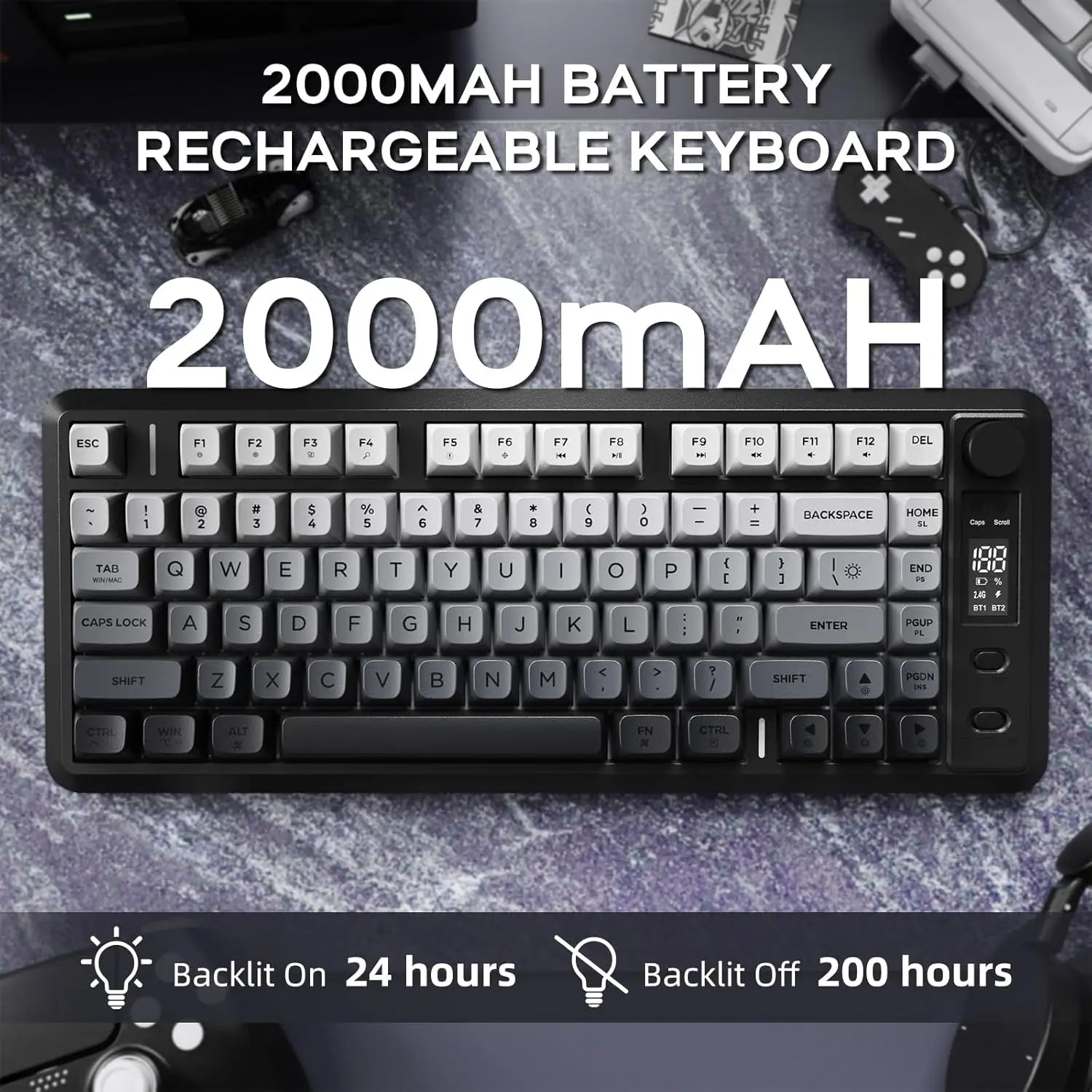 ATTACK SHARK M75 Wireless Membrane Gaming Keyboard - ElectronAge
