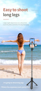 Wireless Selfie Stick Tripod Stand with Light Bluetooth Remote Extendable Tripod for iPhone Mobile Phone Tiktok Live Streaming