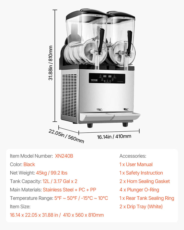 SucceBuy 3-36L Commercial Slushy Machine 1-3 Tanks Stainless Steel Margarita Smoothie Frozen Drink Maker for Party Restaurants - ElectronAge