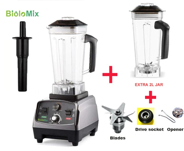 BioloMix 3HP 2200W Heavy Duty Grade Timer Blender - ElectronAge