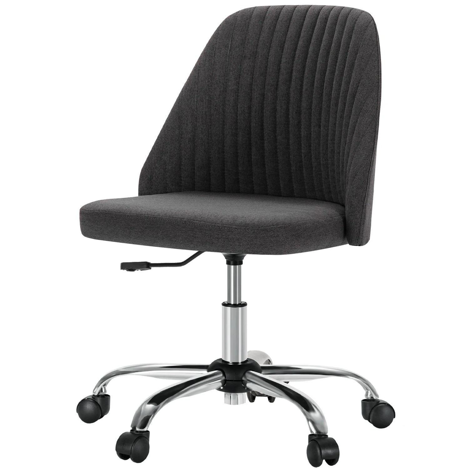 MCQ Armless Ergonomic Fabric Office Chair with 360° Swivel - ElectronAge