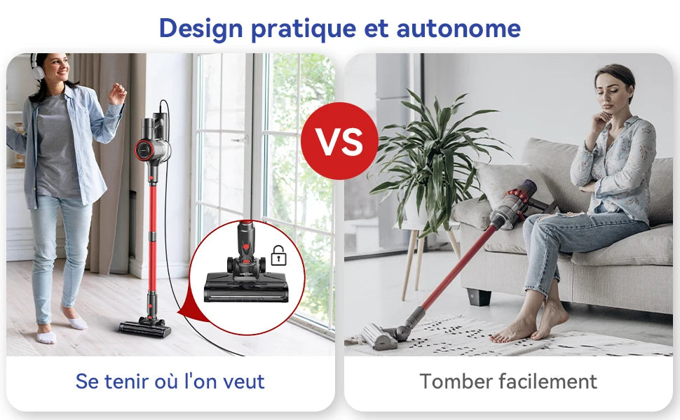 YISORA Corded Vacuum Cleaner, 600W 23KPa Stick Vacuum, Free-Stand 6 in 1 Handheld Vacuum Cleaner for Hard Floor Carpet - ElectronAge