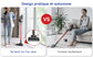 YISORA Corded Vacuum Cleaner, 600W 23KPa Stick Vacuum, Free-Stand 6 in 1 Handheld Vacuum Cleaner for Hard Floor Carpet