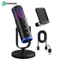 Pupgsis Gaming Microphone, USB Condenser Mic for PC, PS4/5 and Mac,Noise Cancellation Computer Mic with Mute, Reverb, Monitoring