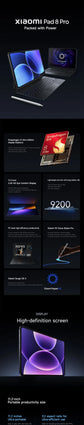 Xiaomi Pad 8 Pro 2025 11.2-inch 3.2K display Snapdragon 8 Ultra Edition  Xiaomi HyperOS 3 144Hz  9200mAh battery Tablet