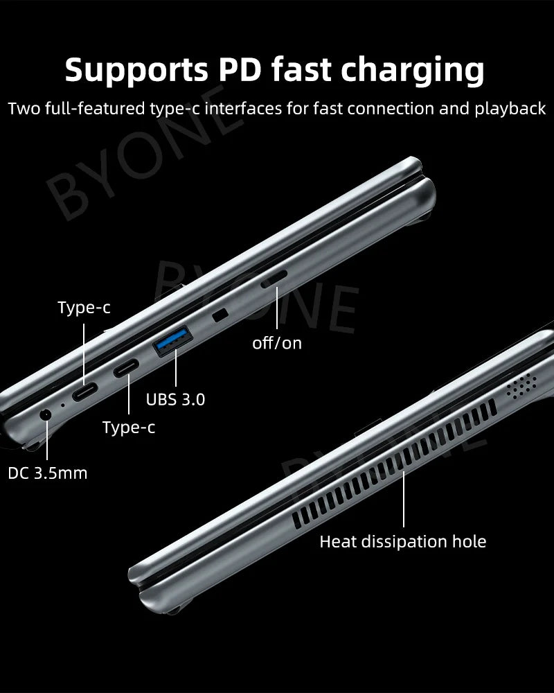 BYONE 11+11 Inch Dual Screen Laptop - ElectronAge