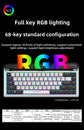12.3inch Touchscreen Gaming Mechanical Keyboard 68 Keys USB Compact Portable Split Screen Keyboard for Windows Mac Android
