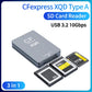 10Gbps CFexpress XQD SD Cards Reader with USB C To USB A/C CF Express Card Adapter for Professional Filmmakers Content Creators