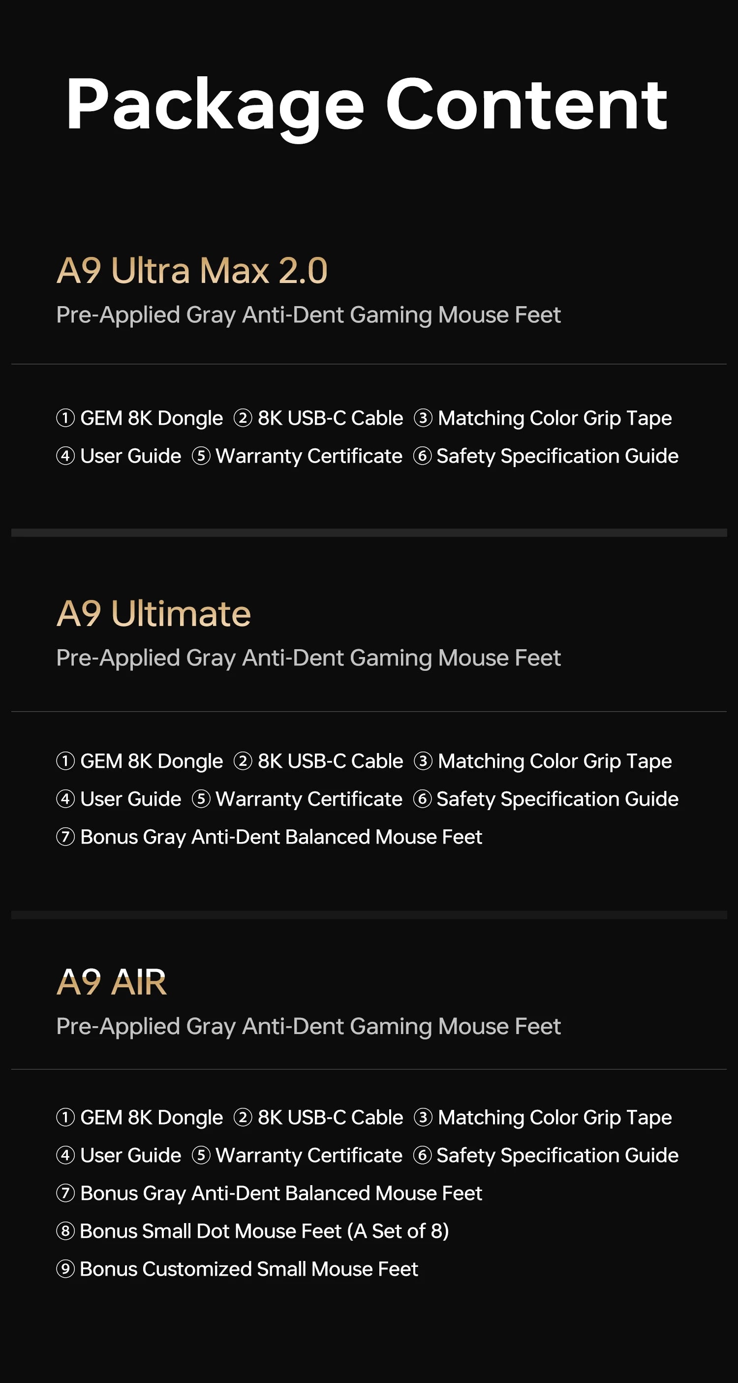ATK A9 Air Ultimate Wireless Gaming Mouse - ElectronAge
