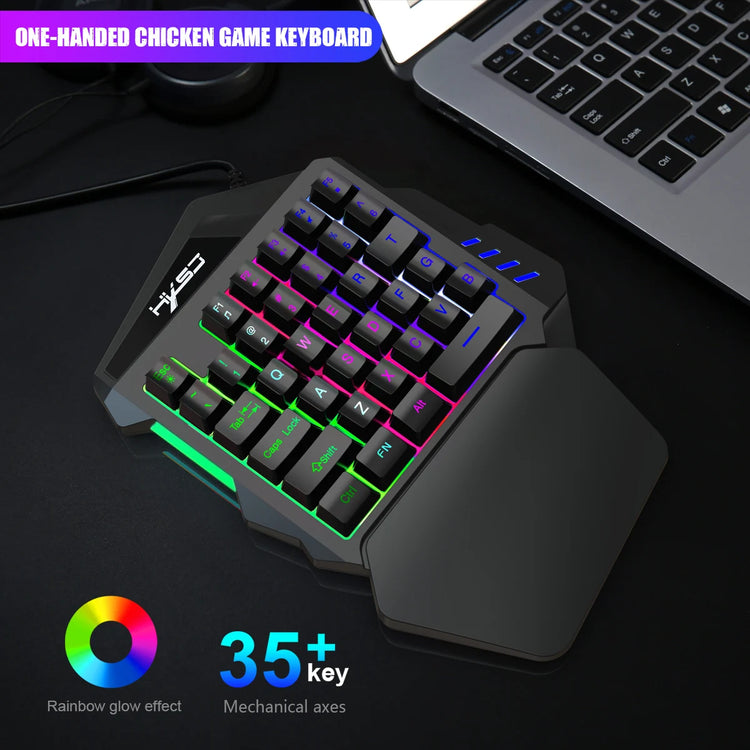 Ergonomic One-Handed Gaming Keyboard - ElectronAge