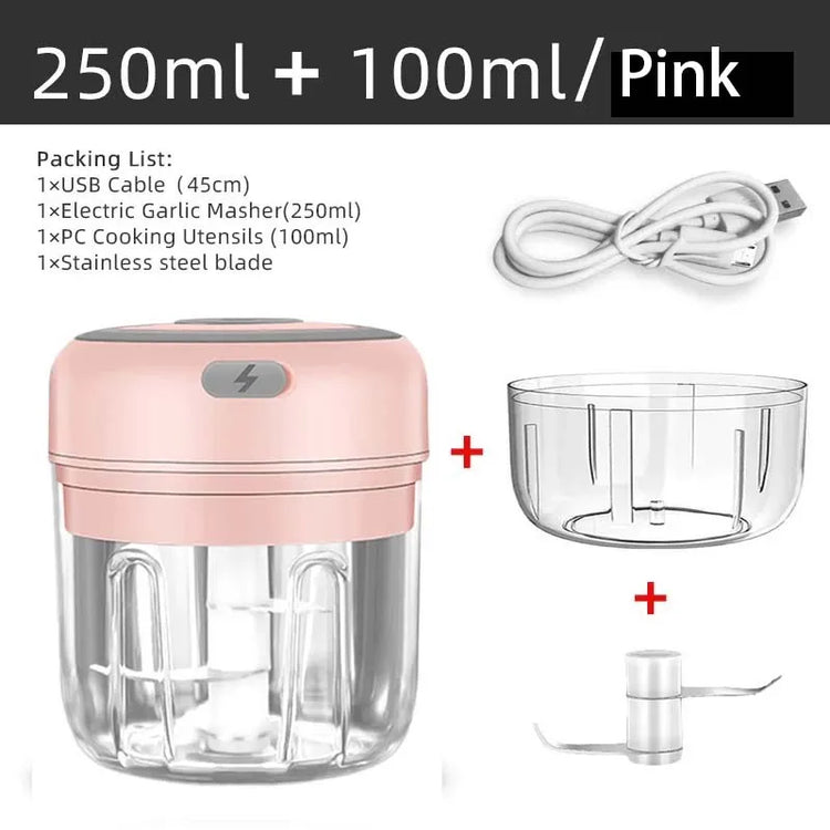 100ML/250ML Electric Meat Mincer Garlic Chopper - ElectronAge