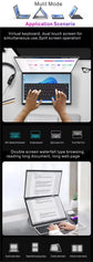 14 inch+14inch touch Dual Screen Laptop Intel N100 Processor Gaming Laptop DDR4 16GB 1TB SSD Notebook Computer