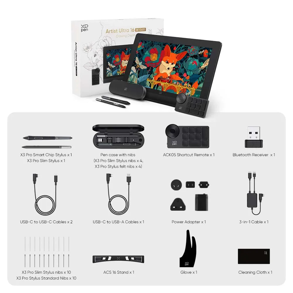 XPPen 15.6 inch Artist 4K Graphic Tablet - ElectronAge