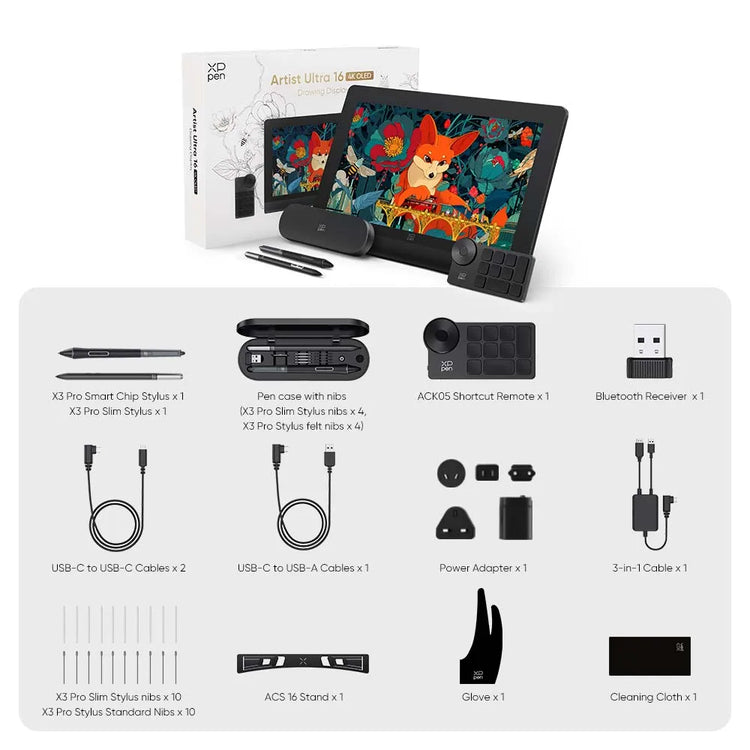 XPPen 15.6 inch Artist 4K Graphic Tablet - ElectronAge